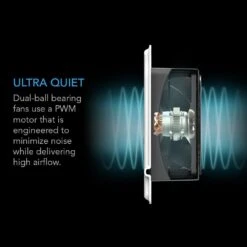 Airtap T4 120 CFM 4 In. X 12 In. Quiet Register Booster Fan With Thermostat Control, Heating Cooling AC Vent, White -Fire Place Store ac infinity grow room ventilation ac rbf42 w 1f 1000