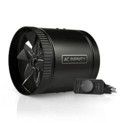 RAXIAL S8 Quiet 8 In. In-Line Duct Fan With Speed Controller HVAC Blower Can Fan For Basement, Kitchen, Bath, Workshop