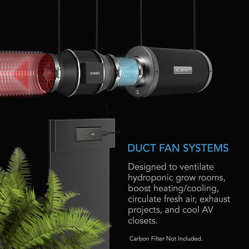 Cloudline S10 Quiet 10 In. Inline Duct Fan Speed Controller Heating Cooling Booster Hydroponics Grow Tents Ventilation 2 Cloudline S10 Quiet 10 In. Inline Duct Fan Speed Controller Heating Cooling Booster Hydroponics Grow Tents Ventilation - Image 2