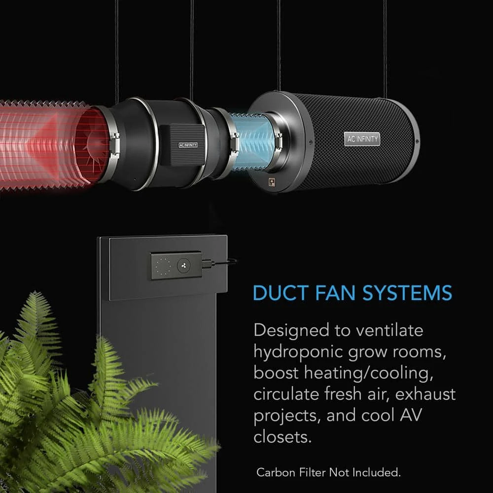 Cloudline S4 Quiet 4 In. Inline Duct Fan Speed Controller Heating Cooling Booster Hydroponics Grow Tents Ventilation 2 Cloudline S4 Quiet 4 In. Inline Duct Fan Speed Controller Heating Cooling Booster Hydroponics Grow Tents Ventilation - Image 2