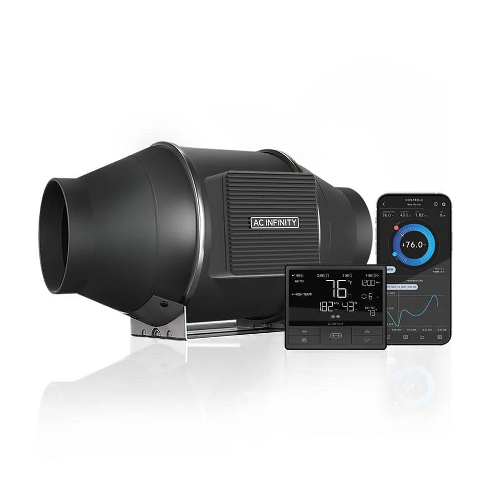 Cloudline T4 Quiet 4 In. Inline Duct Fan Temperature Humidity Controller Hydroponics Ventilation Heating Cooling Booster 1 Cloudline T4 Quiet 4 In. Inline Duct Fan Temperature Humidity Controller Hydroponics Ventilation Heating Cooling Booster