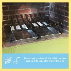 27 In. L Black Sturdy Tapered Hearth Grate For Logs -Fire Place Store achla designs fireplace grates fg6 27c 44 1000