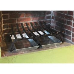 27 In. L Black Sturdy Tapered Hearth Grate For Logs -Fire Place Store achla designs fireplace grates fg6 27c 4f 1000