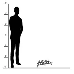 27 In. L Black Sturdy Tapered Hearth Grate For Logs -Fire Place Store achla designs fireplace grates fg6 27c 76 1000