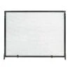 38 In. L Matte Black 1-Panel Plain By Design Flat Fireplace Screen