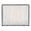 50 In. 1-Panel L Graphite Colonial Flat Fireplace Screen