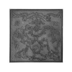 23 In. Tall Black Traditional Cast Iron Hopewell Fireback