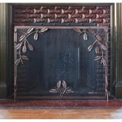 20 In. Tall BlackTraditional Cast Iron Bouquet Fireback -Fire Place Store achla designs fireplace stove parts cfb 06 4f 1000
