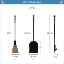 22 In. Tall Satin Nickel Holden 4-Piece Mini Fireplace Tool Set 9 22 In. Tall Satin Nickel Holden 4-Piece Mini Fireplace Tool Set -Fire Place Store achla designs fireplace tools mini 13sn 1f 1000