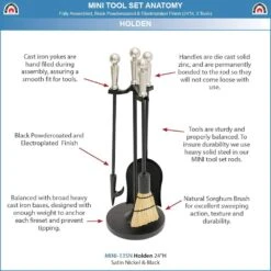 22 In. Tall Satin Nickel Holden 4-Piece Mini Fireplace Tool Set 8 22 In. Tall Satin Nickel Holden 4-Piece Mini Fireplace Tool Set -Fire Place Store achla designs fireplace tools mini 13sn 4f 1000