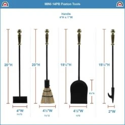 22 In. Tall Polished Brass Paxton 5-Piece Mini Fireplace Tool Set 10 22 In. Tall Polished Brass Paxton 5-Piece Mini Fireplace Tool Set -Fire Place Store achla designs fireplace tools mini 14pb 44 1000