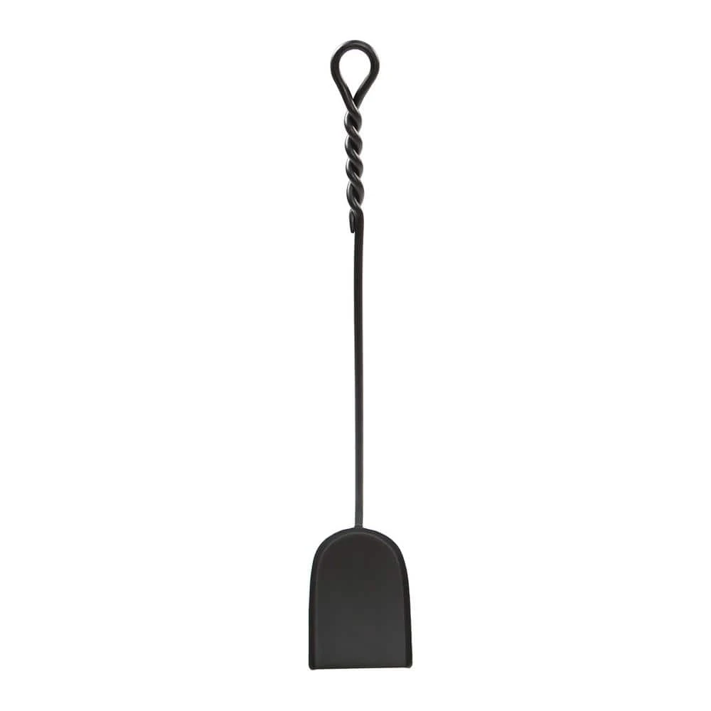 28 In. Tall Black Rope Design Standard Fireplace Shovel 1 28 In. Tall Black Rope Design Standard Fireplace Shovel