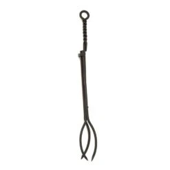 28 In. Tall Black Rope Design Standard Fireplace Tongs