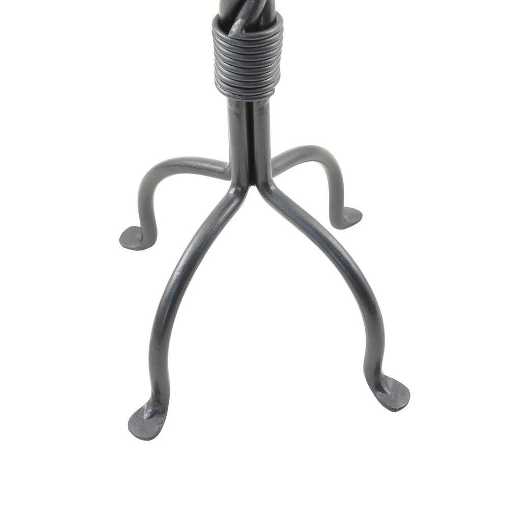 30 In. Tall Graphite Twisted Rope 5-Piece Fireplace Tool Set 4 30 In. Tall Graphite Twisted Rope 5-Piece Fireplace Tool Set - Image 4