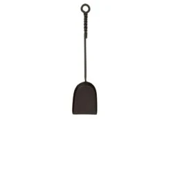 18 In. Tall Black Mini Rope Design Fireplace Shovel Tool