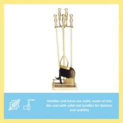 30.5 In. Tall 5-Piece Antique Brass Oxford Fireplace Tool Set -Fire Place Store achla designs fireplace tools x820946 4f 1000