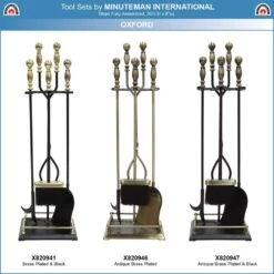 30.5 In. Tall 5-Piece Antique Brass Oxford Fireplace Tool Set -Fire Place Store achla designs fireplace tools x820946 76 1000