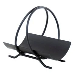 8.5 In. W Black Colonial Fatwood Firewood Rack With 4 Lbs. Sticks Included -Fire Place Store achla designs firewood racks fwc 01 c3 1000