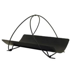 15 In. W Black Petite Panier Firewood Rack Basket