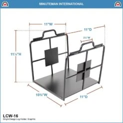 12.5 In. L Graphite Wright Design Wood Holder -Fire Place Store achla designs firewood racks lcw 16 1f 1000