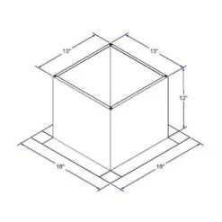 Box Is 13 In. Wide X 13 In. Long X 12 In. High Aluminum Roof Curb 14 Box Is 13 In. Wide X 13 In. Long X 12 In. High Aluminum Roof Curb -Fire Place Store active ventilation rooftop venting rc 10 h12 fa 1000