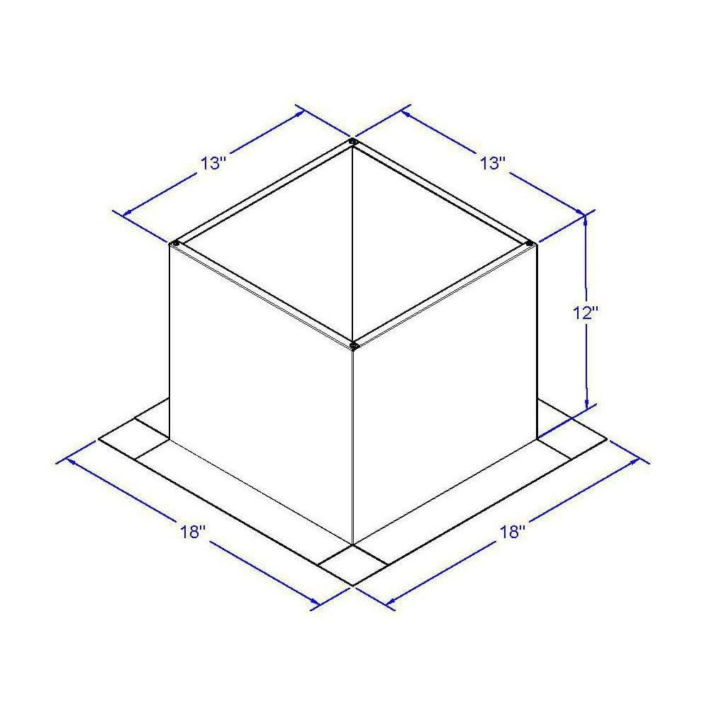 Box Is 13 In. Wide X 13 In. Long X 12 In. High Aluminum Roof Curb 7 Box Is 13 In. Wide X 13 In. Long X 12 In. High Aluminum Roof Curb - Image 7