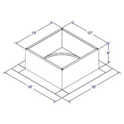 Box Is 13 In. Wide X 13 In. Long X 6 In. High Aluminum Roof Curb 17 Box Is 13 In. Wide X 13 In. Long X 6 In. High Aluminum Roof Curb -Fire Place Store active ventilation rooftop venting rc 10 h6 76 1000