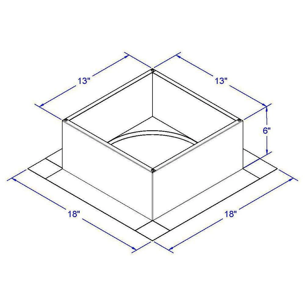 Box Is 13 In. Wide X 13 In. Long X 6 In. High Aluminum Roof Curb 9 Box Is 13 In. Wide X 13 In. Long X 6 In. High Aluminum Roof Curb - Image 9