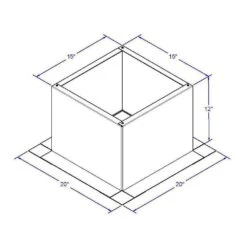 Box Is 15 In. Wide X 15 In. Long X 12 In. High Aluminum Roof Curb -Fire Place Store active ventilation rooftop venting rc 12 h12 fa 1000