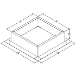 Box Is 19 In. Wide X 19 In. Long X 6 In. High Aluminum Roof Curb 13 Box Is 19 In. Wide X 19 In. Long X 6 In. High Aluminum Roof Curb -Fire Place Store active ventilation rooftop venting rc 16 h6 66 1000