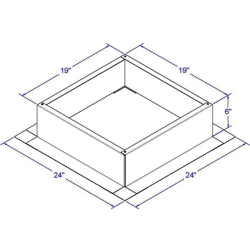 Box Is 19 In. Wide X 19 In. Long X 6 In. High Aluminum Roof Curb 4 Box Is 19 In. Wide X 19 In. Long X 6 In. High Aluminum Roof Curb - Image 4