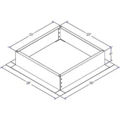Box Is 23 In. Wide X 23 In. Long X 6 In. High Aluminum Roof Curb -Fire Place Store active ventilation rooftop venting rc 20 h6 66 1000