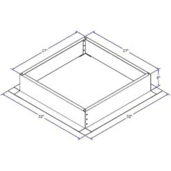 Box Is 27 In. Wide X 27 In. Long X 6 In. High Aluminum Roof Curb 13 Box Is 27 In. Wide X 27 In. Long X 6 In. High Aluminum Roof Curb -Fire Place Store active ventilation rooftop venting rc 24 h6 66 1000