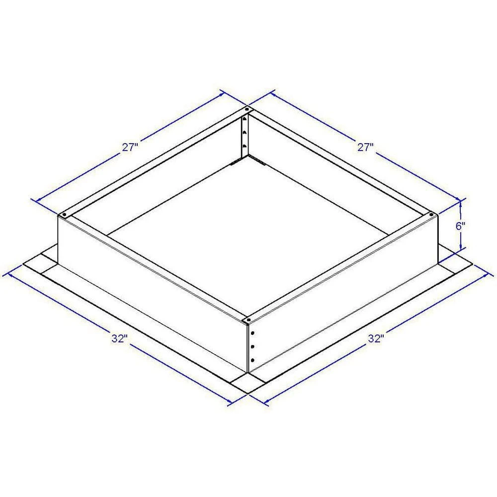 Box Is 27 In. Wide X 27 In. Long X 6 In. High Aluminum Roof Curb 4 Box Is 27 In. Wide X 27 In. Long X 6 In. High Aluminum Roof Curb - Image 4