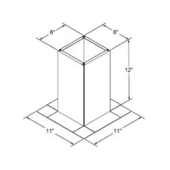 Box Is 6 In. Wide X 6 In. Long X 12 In. High Aluminum Roof Curb 15 Box Is 6 In. Wide X 6 In. Long X 12 In. High Aluminum Roof Curb -Fire Place Store active ventilation rooftop venting rc 3 h12 76 1000