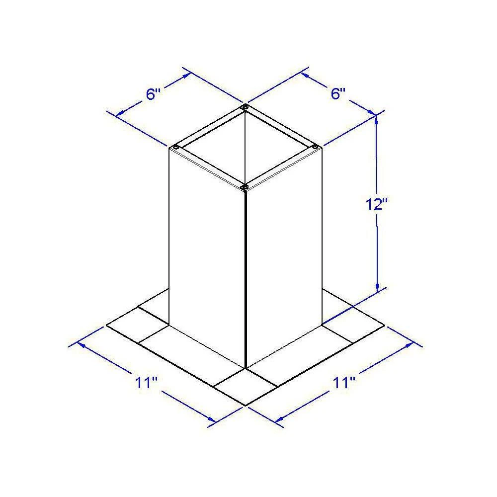 Box Is 6 In. Wide X 6 In. Long X 12 In. High Aluminum Roof Curb 8 Box Is 6 In. Wide X 6 In. Long X 12 In. High Aluminum Roof Curb - Image 8