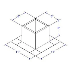 Box Is 6 In. Wide X 6 In. Long X 6 In. High Aluminum Roof Curb 17 Box Is 6 In. Wide X 6 In. Long X 6 In. High Aluminum Roof Curb -Fire Place Store active ventilation rooftop venting rc 3 h6 76 1000