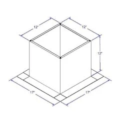 Box Is 12 In. Wide X 12 In. Long X 12 In. High Aluminum Roof Curb -Fire Place Store active ventilation rooftop venting rc 9 h12 fa 1000
