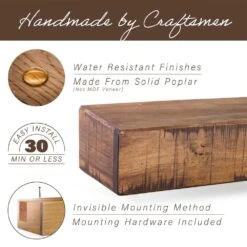 Rustic 60 In. Aged Oak Mantel -Fire Place Store aged oak dogberry collections mantel shelves m rust 6005 agok none d4 1000