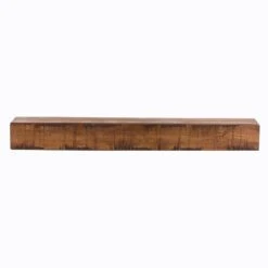 60 In. W X 5.5 In. H X 6.25 In. D Rustic Aged Oak Cap-Shelf Mantel -Fire Place Store aged oak dogberry collections mantel shelves m rust 6062 agok none 4f 1000
