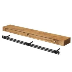 60 In. Aged Oak Smooth Timber Floating Shelf-Versatile Wood Mantel And Wall Shelf -Fire Place Store aged oak dogberry collections mantel shelves s smth6063agok 1f 1000