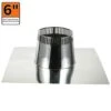 6 In. X 10 In. Flat Roof Flashing For Double Wall Chimney Pipe