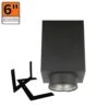 6 In. X 24 In. Square Ceiling Support For Double Wall Chimney Pipe