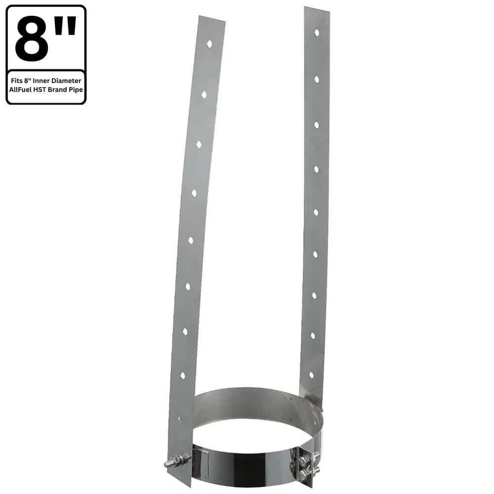 8 In. X 15 In. Elbow Strap For Double Wall Chimney Pipe 1 8 In. X 15 In. Elbow Strap For Double Wall Chimney Pipe