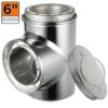 AllFuel 6 In. X 14 In. Tee Double Wall Chimney Pipe