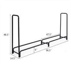 8 Ft. Heavy-Duty Indoor Outdoor Firewood Rack Log Rack Wood Rack -Fire Place Store alpulon firewood racks zmwv225 4f 1000
