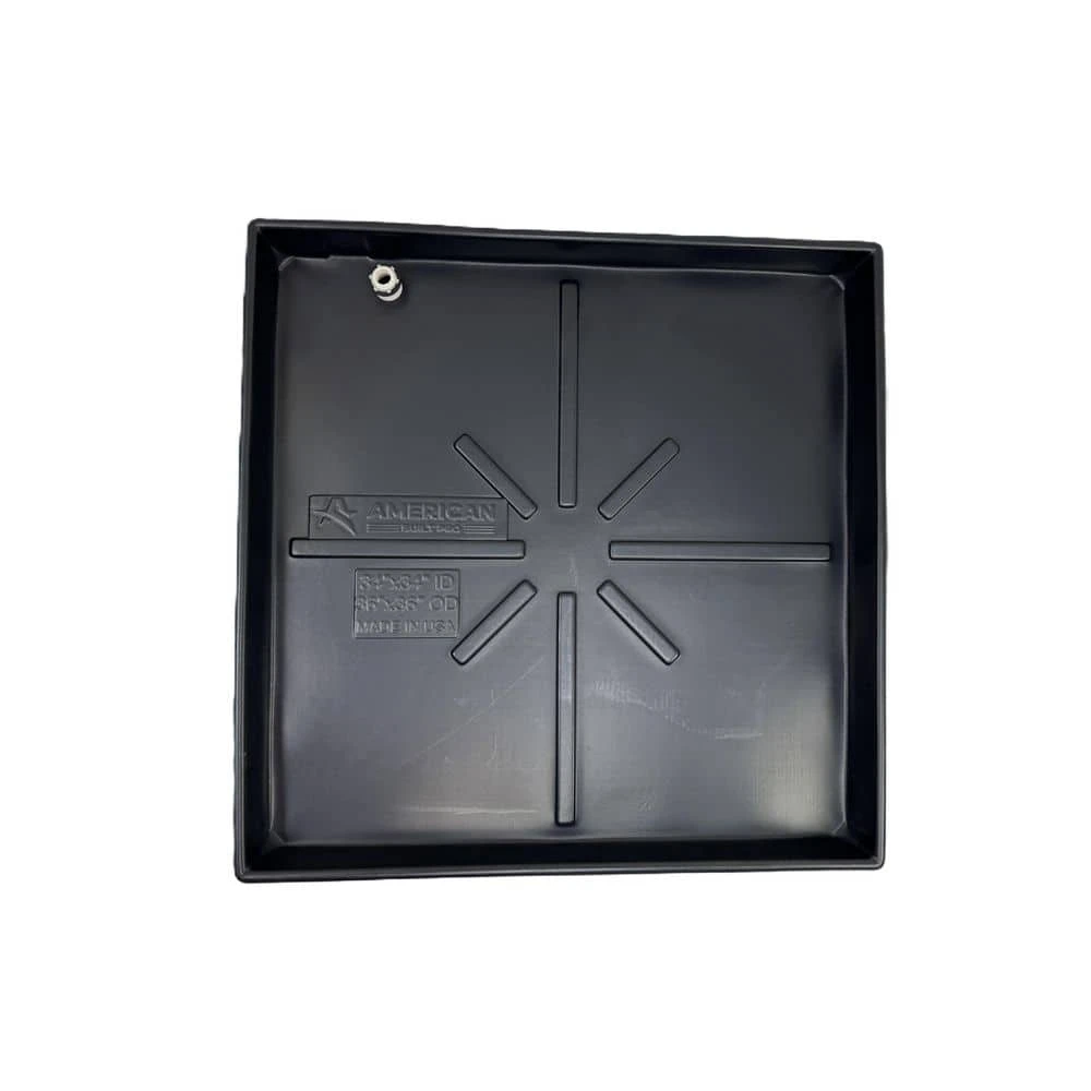 36 In. X 36 In. Heavy Duty Plastic HVAC Condensate Drain Pan With Drain Hose Adapter 1 36 In. X 36 In. Heavy Duty Plastic HVAC Condensate Drain Pan With Drain Hose Adapter