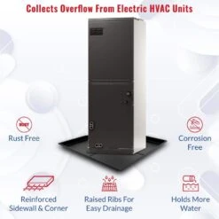 36 In. X 36 In. Heavy Duty Plastic HVAC Condensate Drain Pan With Drain Hose Adapter 12 36 In. X 36 In. Heavy Duty Plastic HVAC Condensate Drain Pan With Drain Hose Adapter -Fire Place Store american built pro grow room ventilation cdp3232 p1 fa 1000