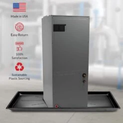 64 In. X 34 In. Heavy Duty Plastic HVAC Condensate Drain Pan W/ Drain Hose Adapter -Fire Place Store american built pro grow room ventilation cpd6030 p1 76 1000