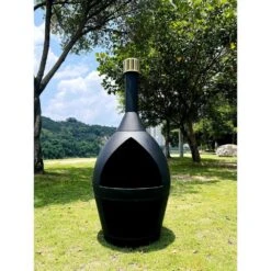 55.11 In. H Outdoor Fireplace Wood Chiminea Burning Fire Pits With Wood Storage 18 55.11 In. H Outdoor Fireplace Wood Chiminea Burning Fire Pits With Wood Storage -Fire Place Store amity trun llc chimineas bg01bellybear4 44 1000